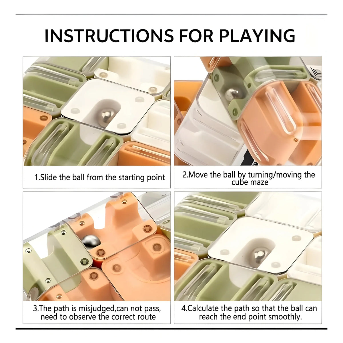 Plastic Ball Rolling Cube (Multicolor)