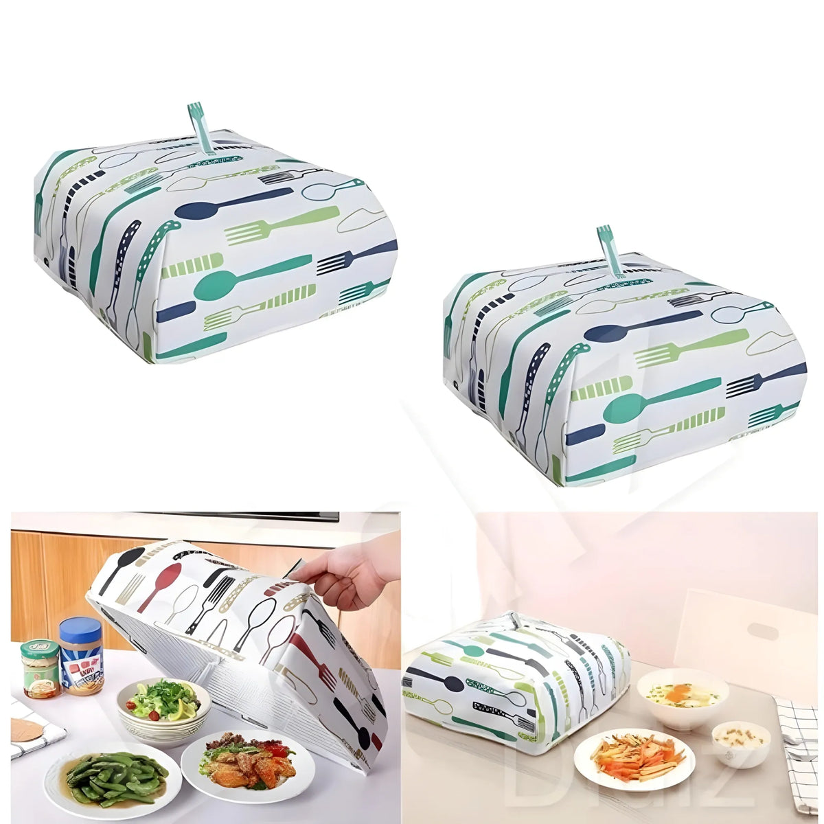 Pack Of 4_Food Dish Cover – Reusable Mesh Lid for Protecting Food from Dust And Insects (Color: Assorted )