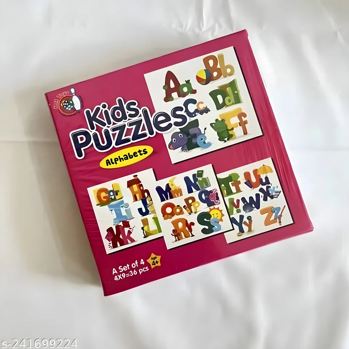4_Pcs Set Alphapet Puzzle | Cardboard | Educational Toys | 4+ Years