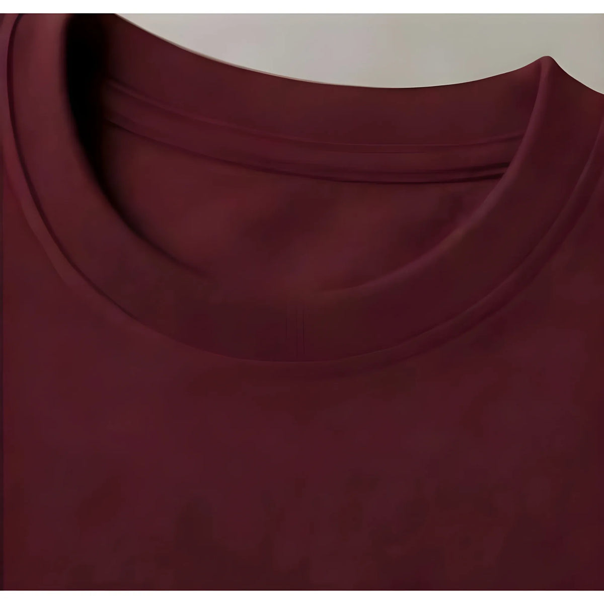 Men's Cotton Blend Printed Oversized Round Neck Half Sleeve T-Shirt (Maroon)
