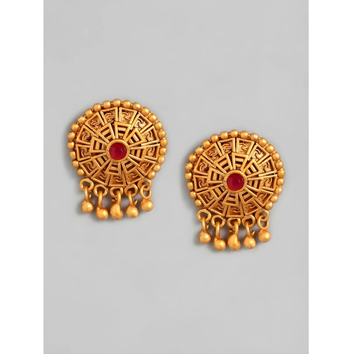Women's Rose Gold Plated Alloy Necklace & Earings Set (Multicolor)