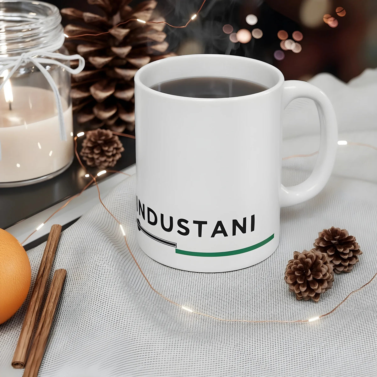 Ceramic Dil Se Hindustani Printed Coffee Mug (Color: White, Capacity:330ml)