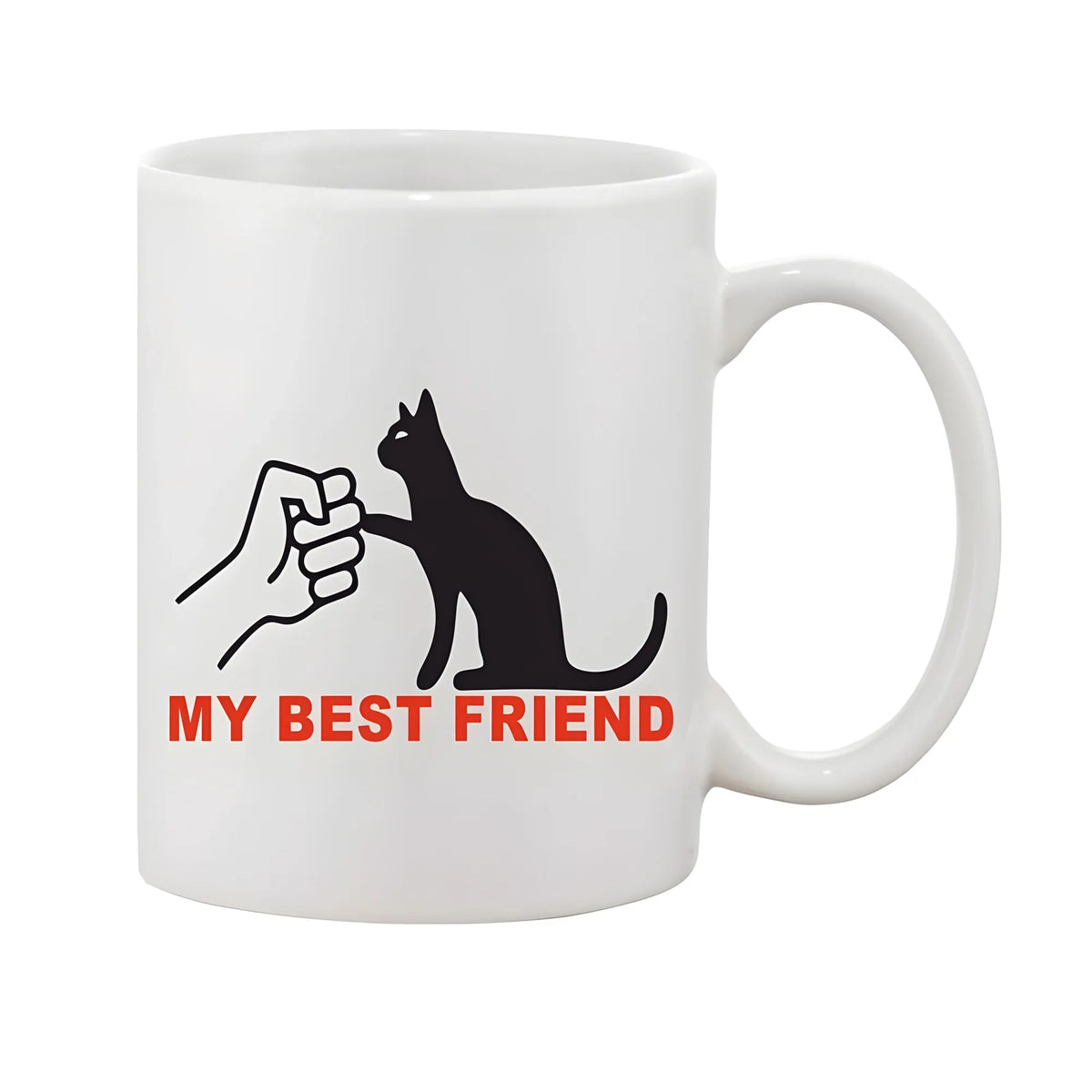 Printed Ceramic Coffee Mug - 1 Pieces, White, 11oz