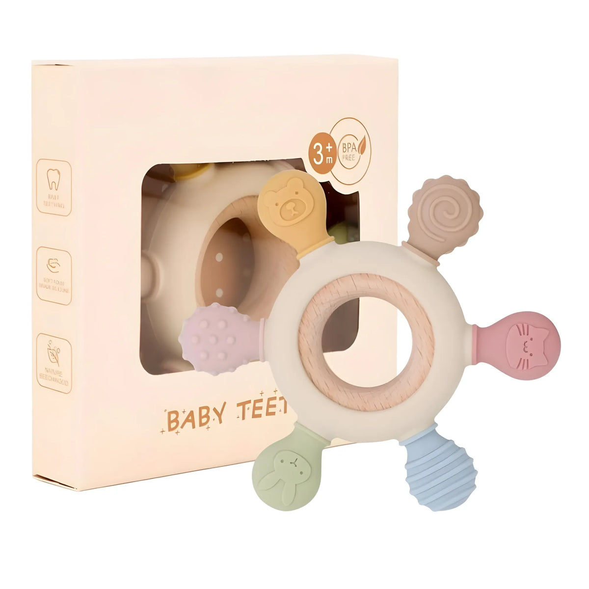 Silicone Baby Teether (Multicolor)