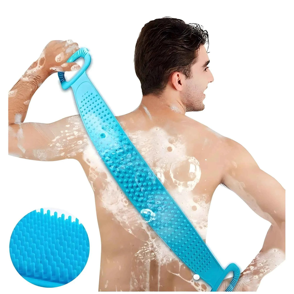 Ayana Pack of _Silicone Bath Scrubber Belt – Dual-Sided Exfoliating Body Cleaning Strap