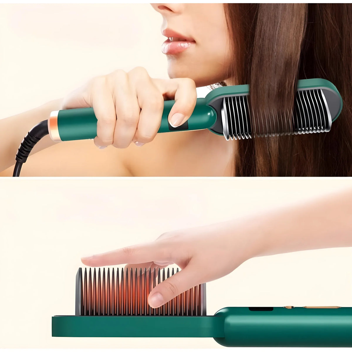 Hair Straightener Comb (Green)