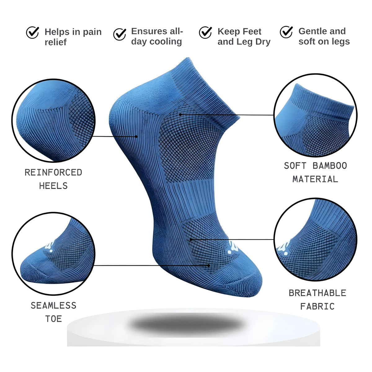 3_Pair Set Unisex Casual Cotton Printed Low Cut Socks (Multicolor)