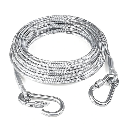 Solara Stainless Steel Clothes Drying Rope With Hooks Meter