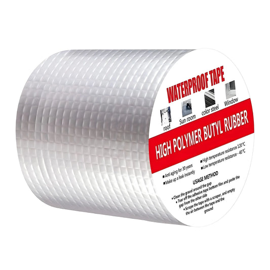Aluminium Waterproof Foil Tape (4 Inch) (Silver)