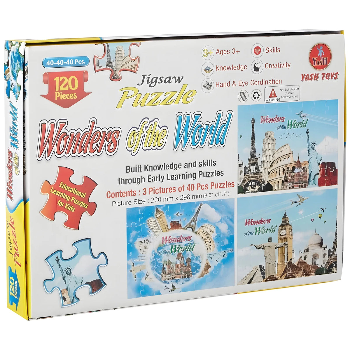 120_Pcs Jigsaw Puzzle Wonders of the world