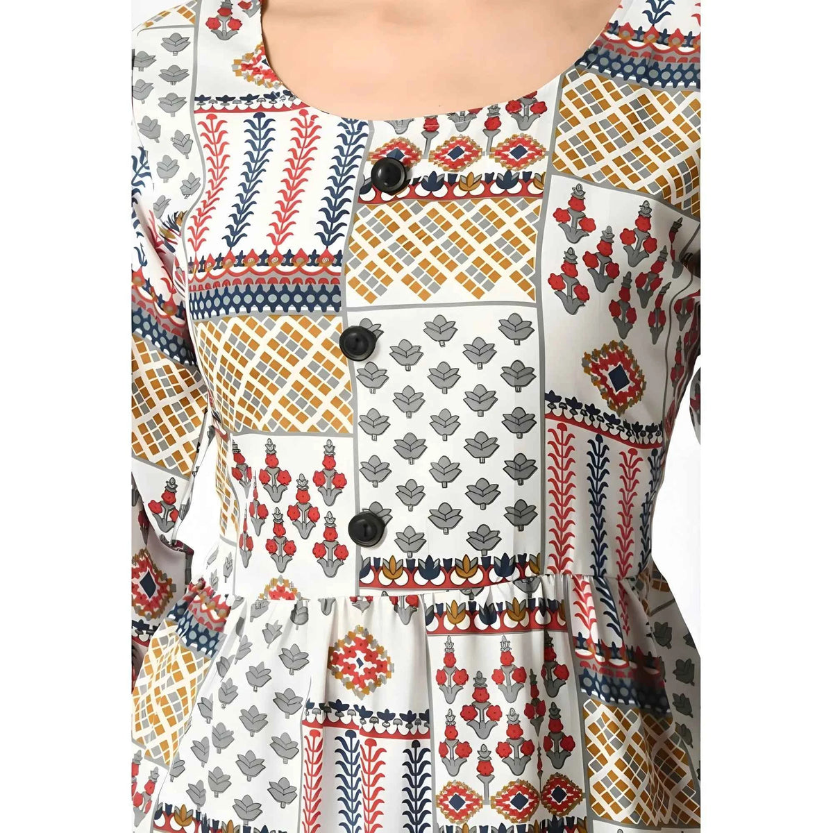 Riyana Casual Crepe -th Sleeves Cord Set