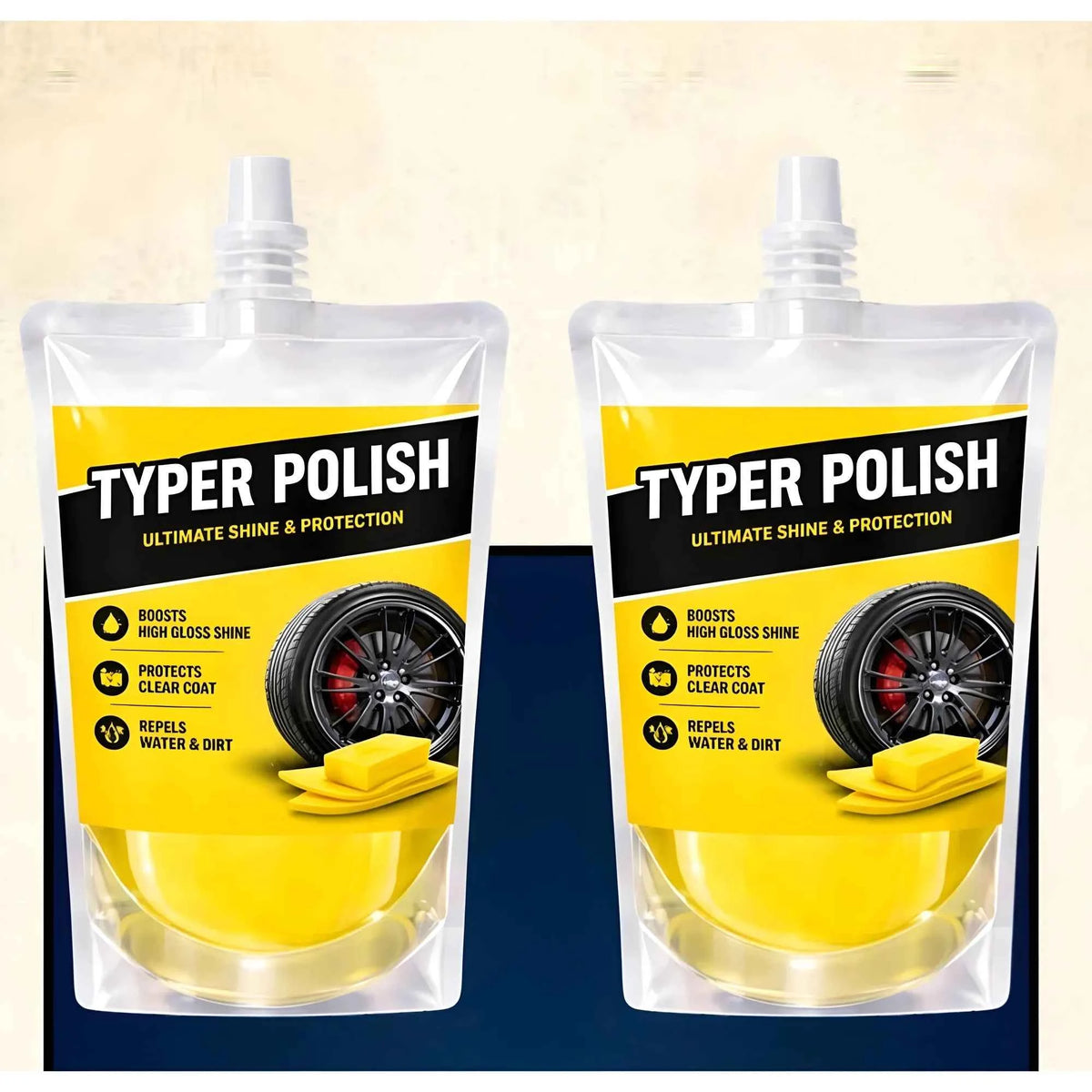 Aurelia Ultra Tyre Shine &amp; Polish Liquid Pouches Pack of 2