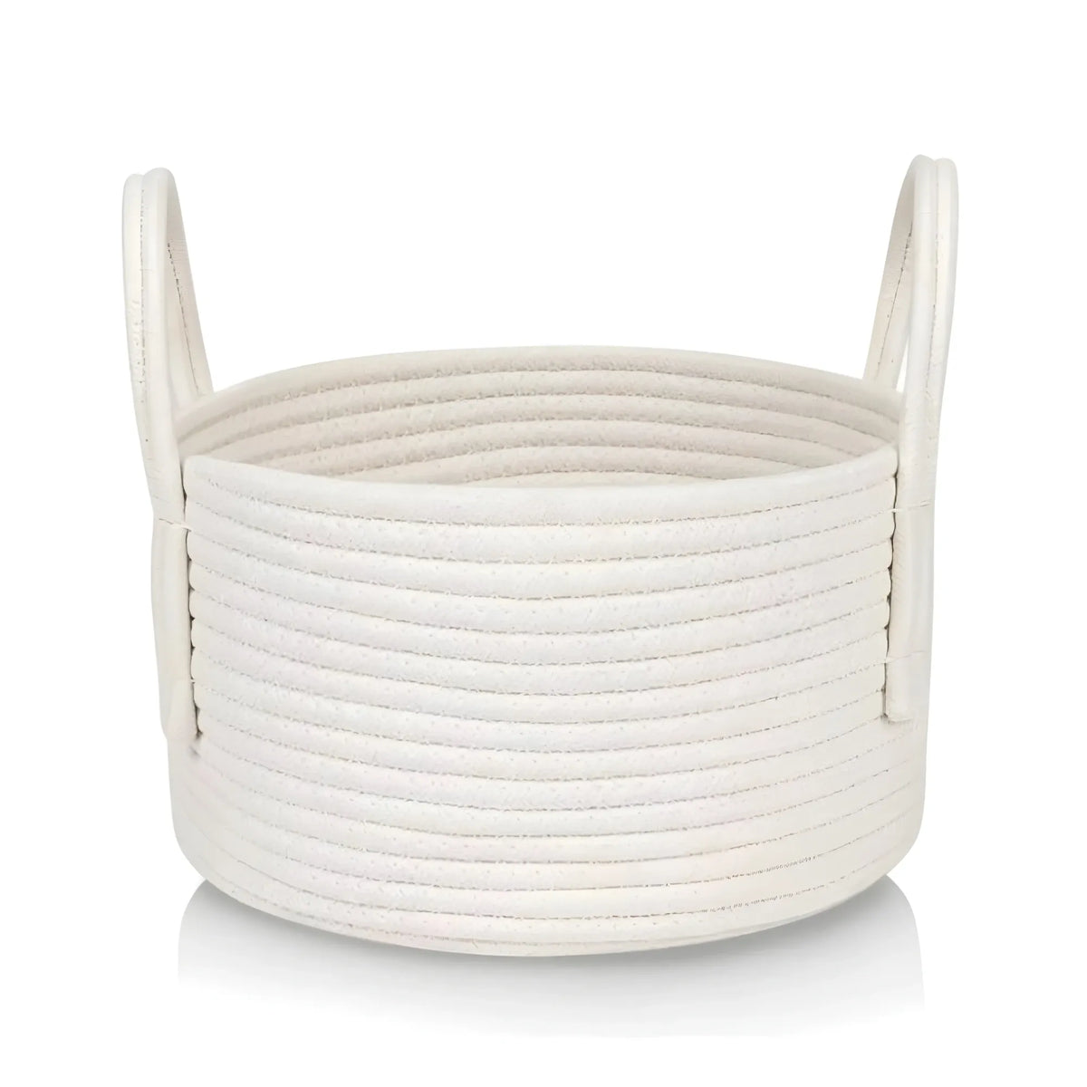 Cotton Pack Of_1 Basket 7x5 Inch Storage Basket For Clothes (White)