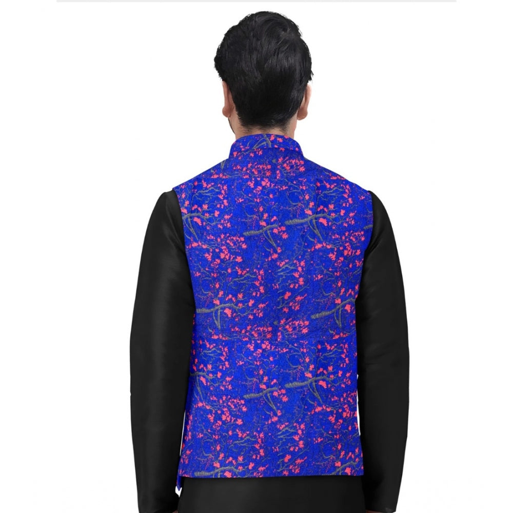 Azure Lila Jacquard Full Sleeve Waistcoat