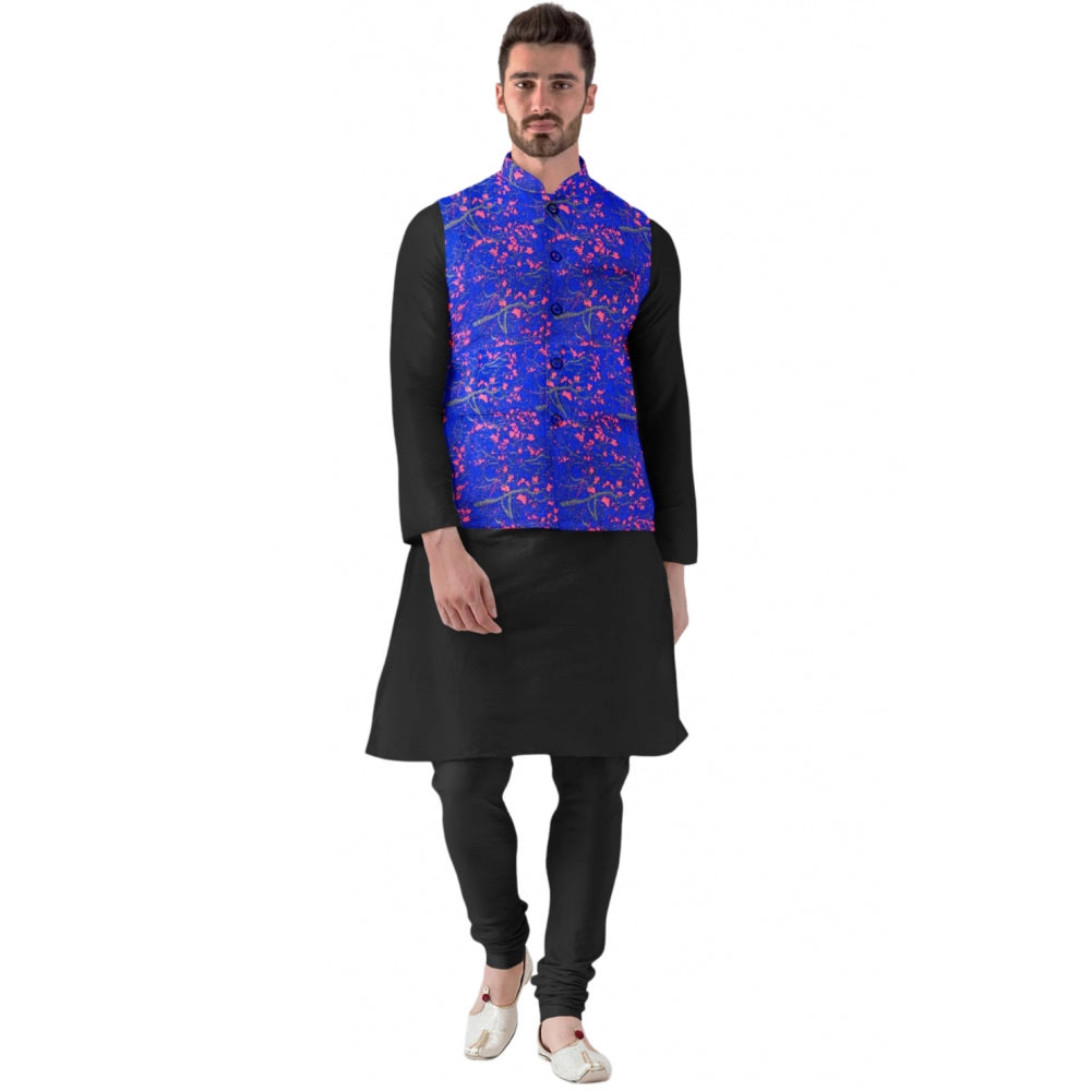 Azure Lila Jacquard Full Sleeve Waistcoat