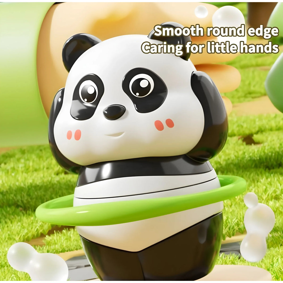 Plastic Cute Panda Action Toy Set (Multicolor)
