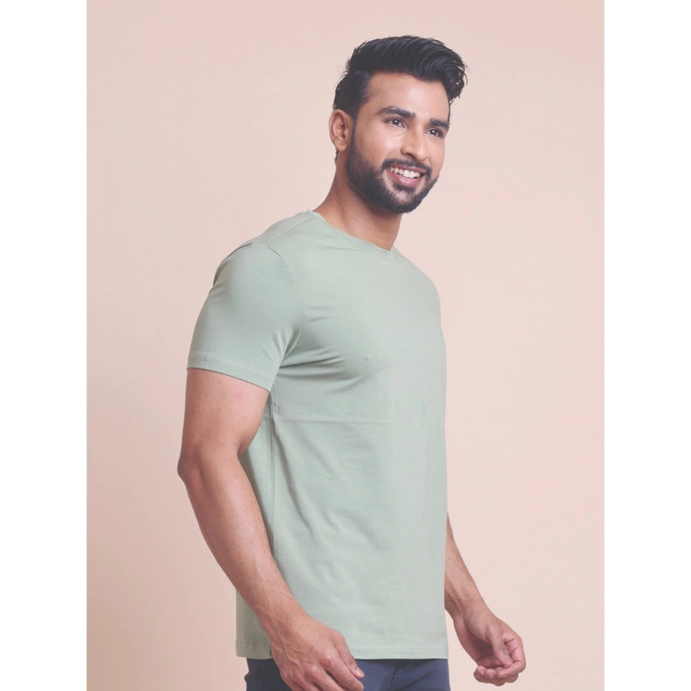 Men's Casual Cotton Solid Half Sleeve Round Neck T Shirt (newsage) | Men Signature Collection