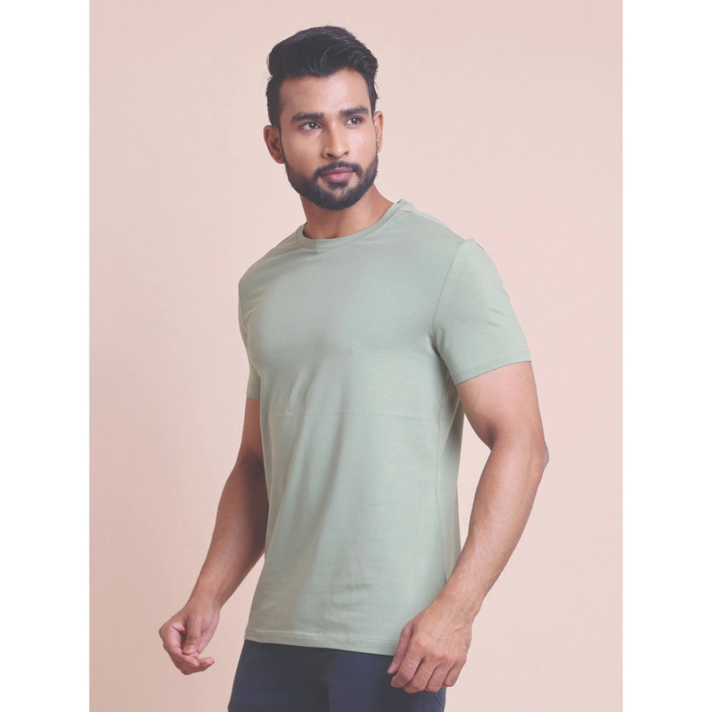 Men's Casual Cotton Solid Half Sleeve Round Neck T Shirt (newsage) | Men Signature Collection