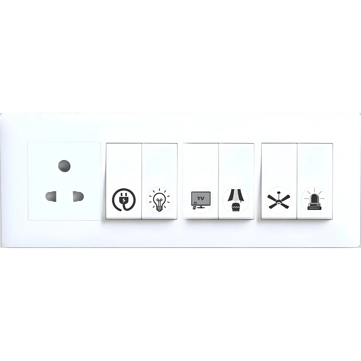 Pack of 2 Switch Board Sticker (Black)