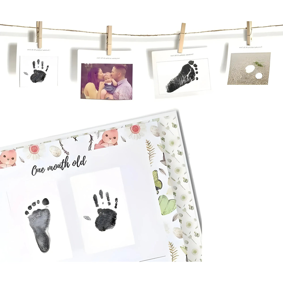 Baby Hand and Footprint (White)