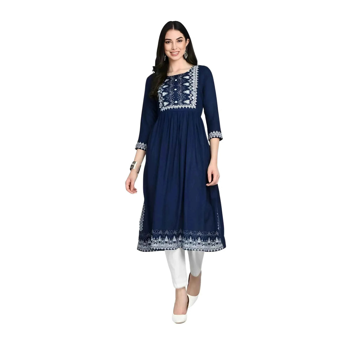 Zafira Casual Rayon -th Sleeves Kurti