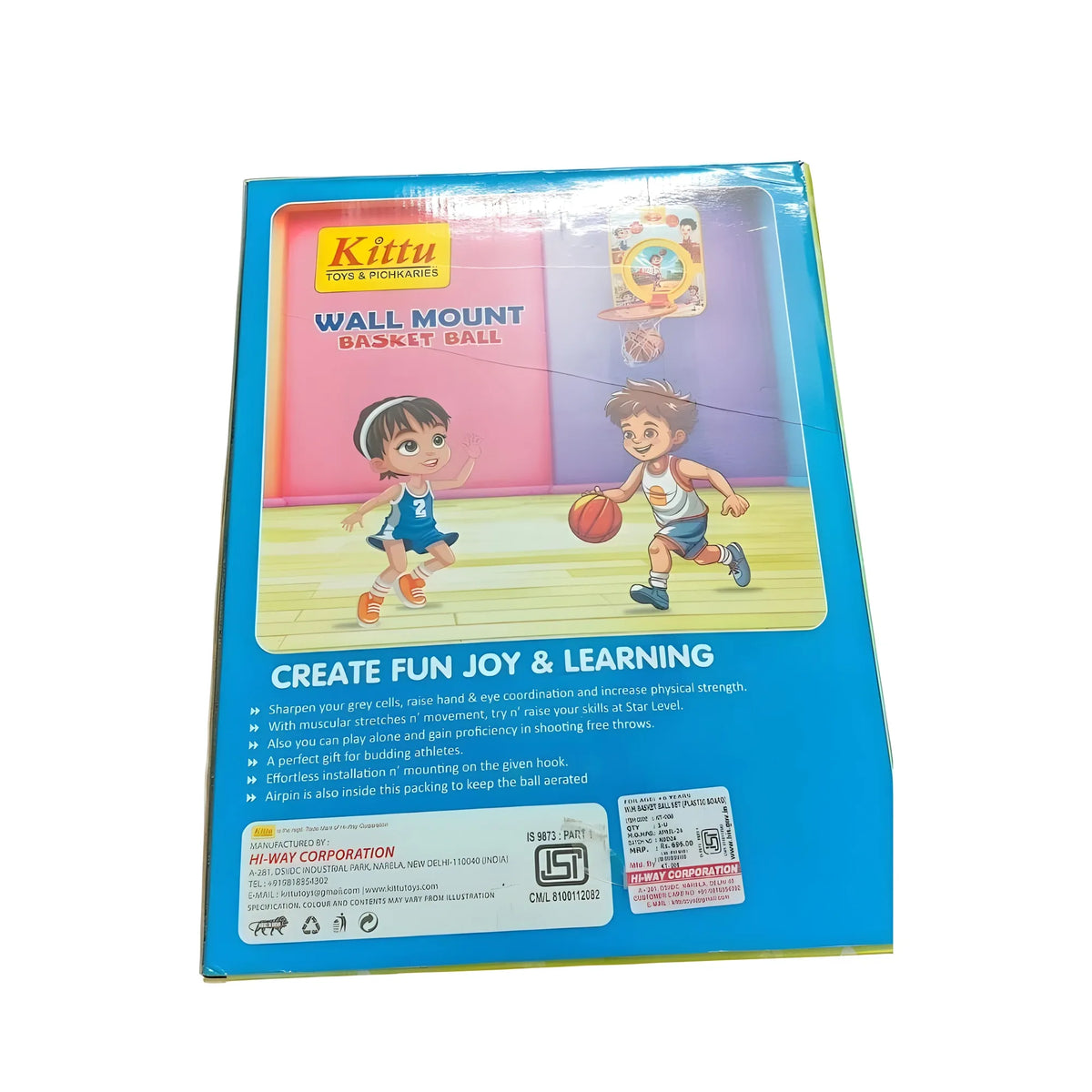 Basket Ball Set |   Plastic  |   Educational Toys| 3+ Years