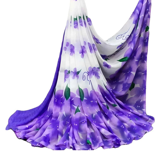Aira Georgette Floral Printed Saree With Unstitched Blouse