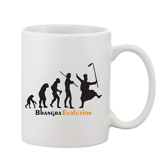 Printed Ceramic Coffee Mug - 1 Pieces, White, 11oz