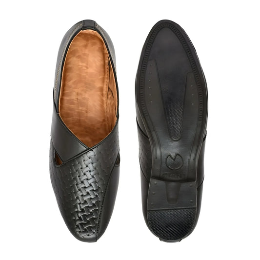 Men's Faux Leather Formal Shoes (Black)