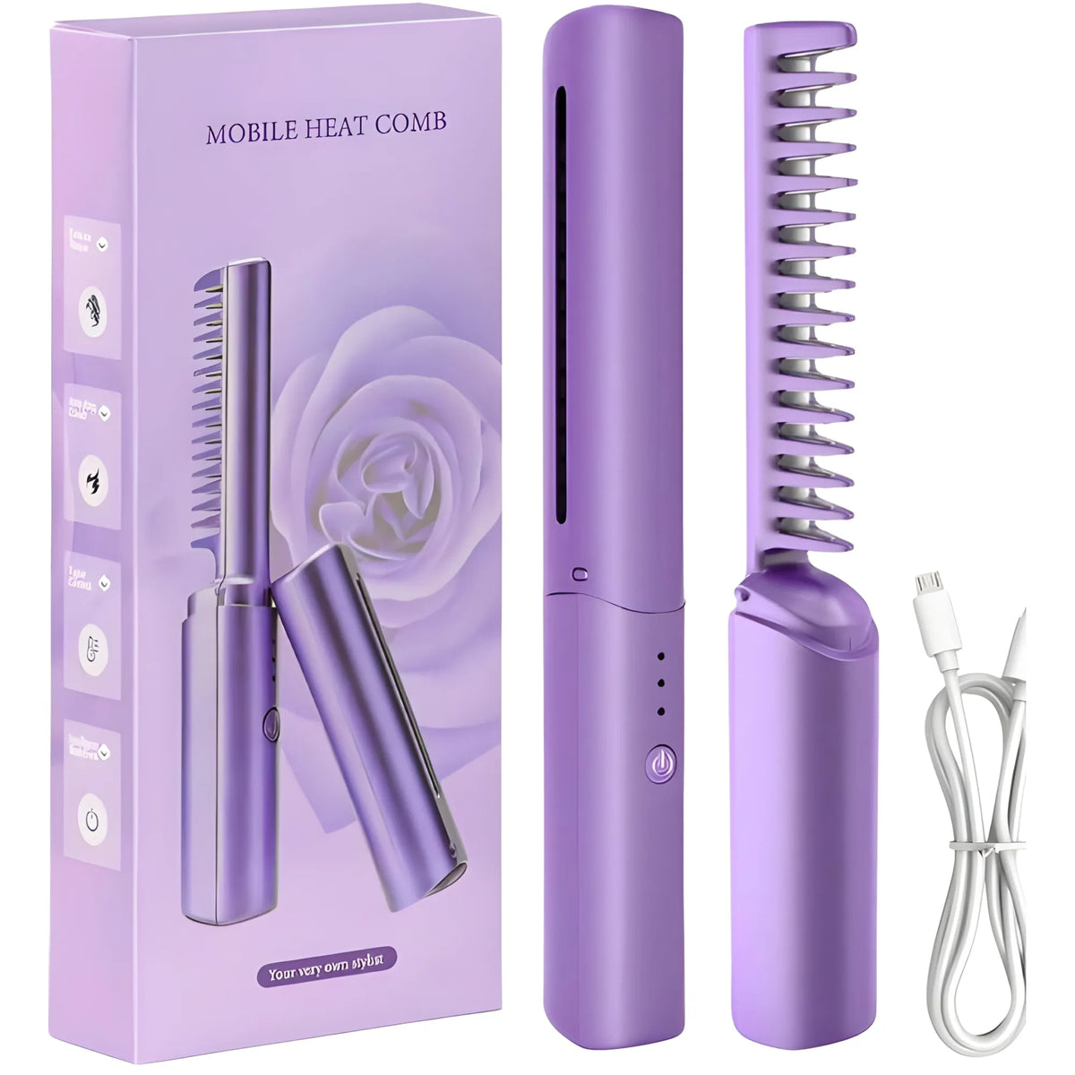 Rechargeable Mini Hair Straightener (Multicolor)
