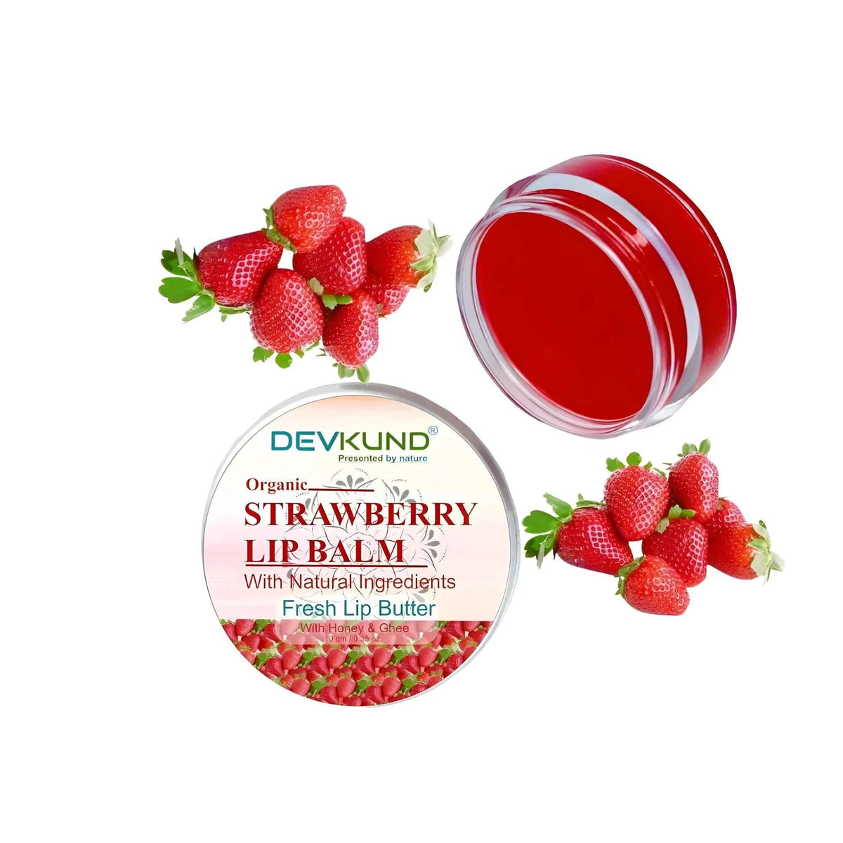 Elaraia Unisex Herbal Dark And Chapped Lips Strawberry Lip Balm
