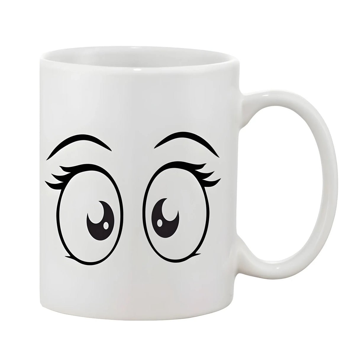 Printed Ceramic Coffee Mug - 1 Pieces, White, 11oz