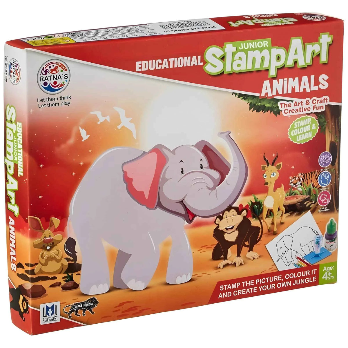Aarya Stamp Art-Animal | Plastic | Educational Toys | + Years