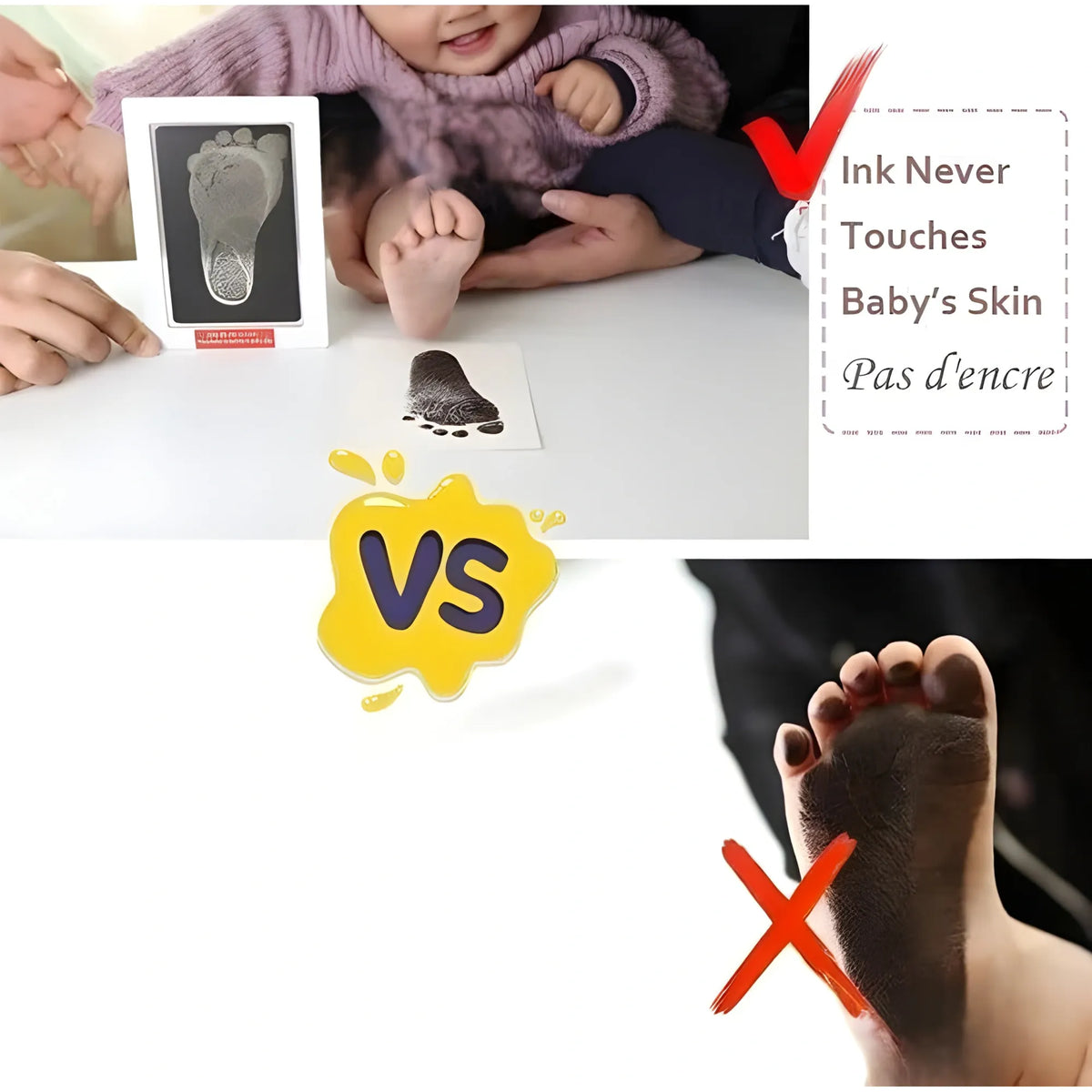 Baby Hand and Footprint (White)
