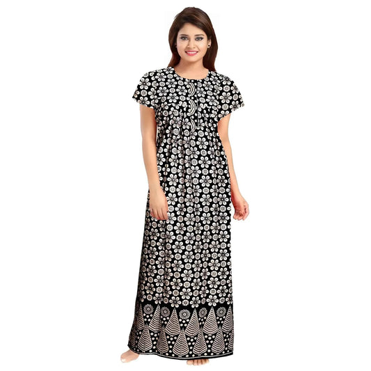Mireya Cotton Printed Maxi Nighty