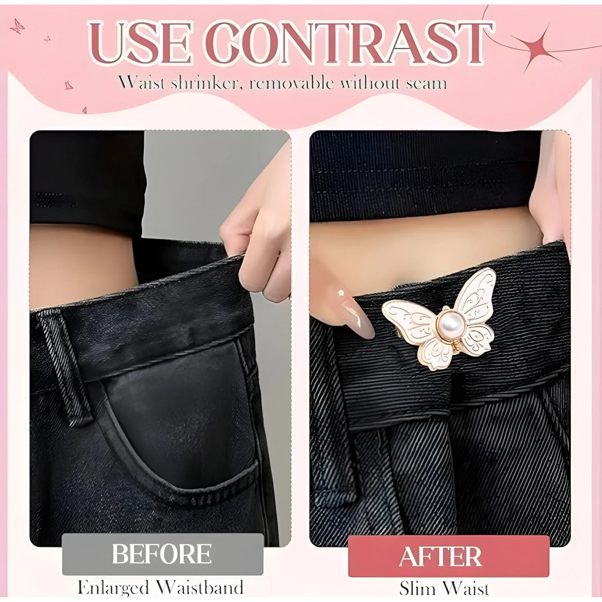 Pack of 2 Jeans Clip Butterfly (Multicolor)