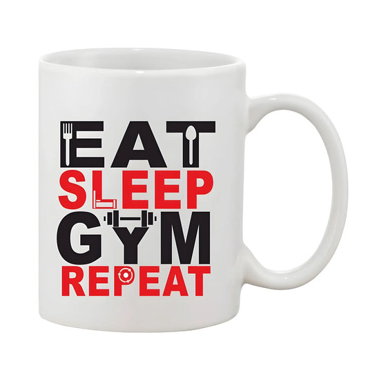 Printed Ceramic Coffee Mug - 1 Pieces, White, 11oz