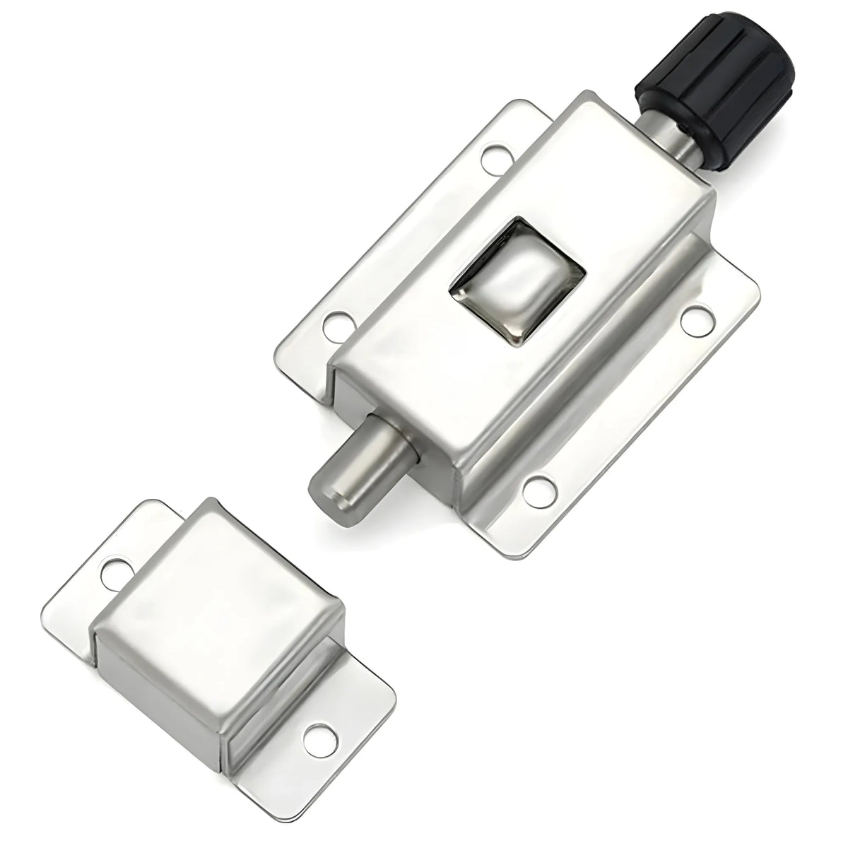 Stainless Steel Mini Door Spring Lock (Silver)