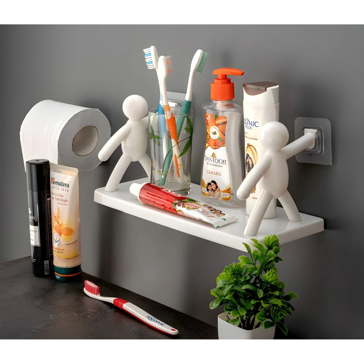 Self Adhesive Multipurpose Stand Holder (White)