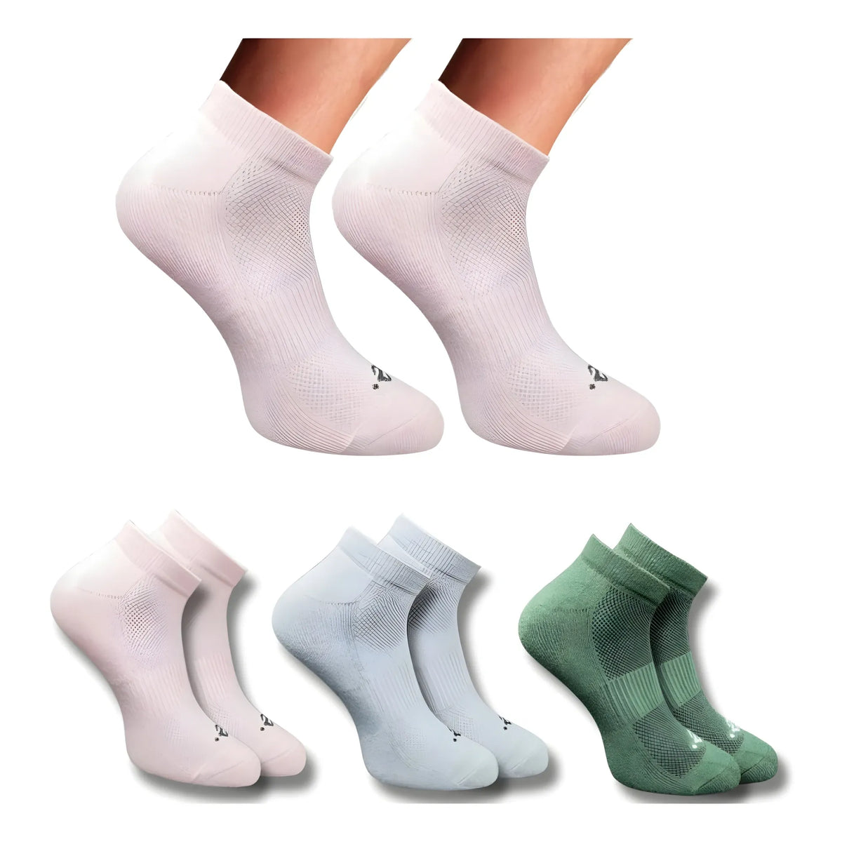3_Pair Set Unisex Casual Cotton Printed Low Cut Socks (Multicolor)