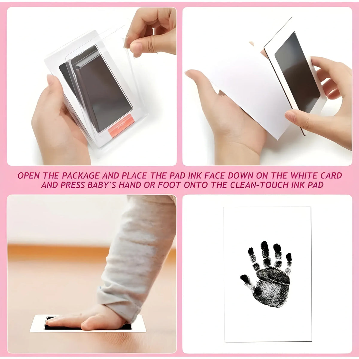 Baby Hand and Footprint (White)