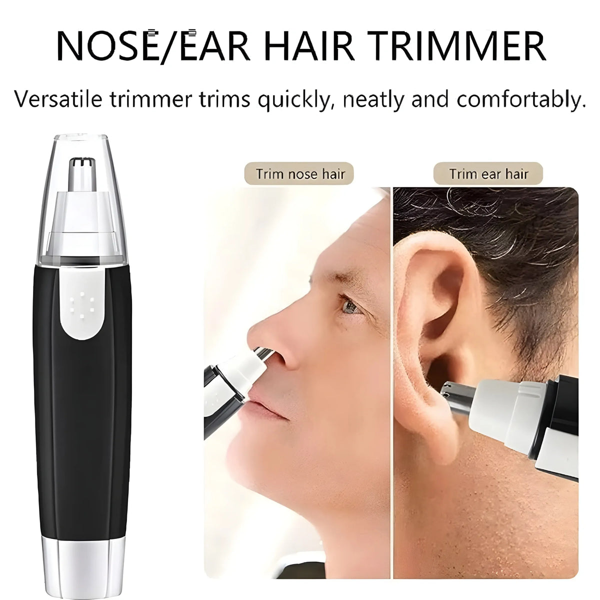 Pack of 2 Nose & Ear Hair Trimmer (Black)