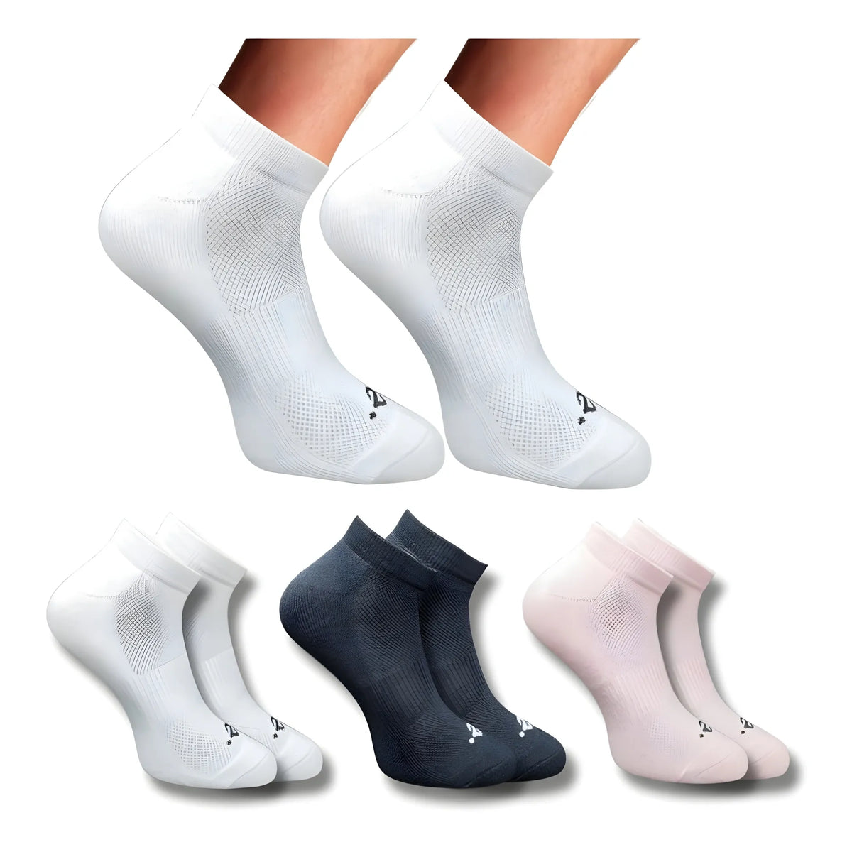 3_Pair Set Unisex Casual Cotton Printed Low Cut Socks (Multicolor)