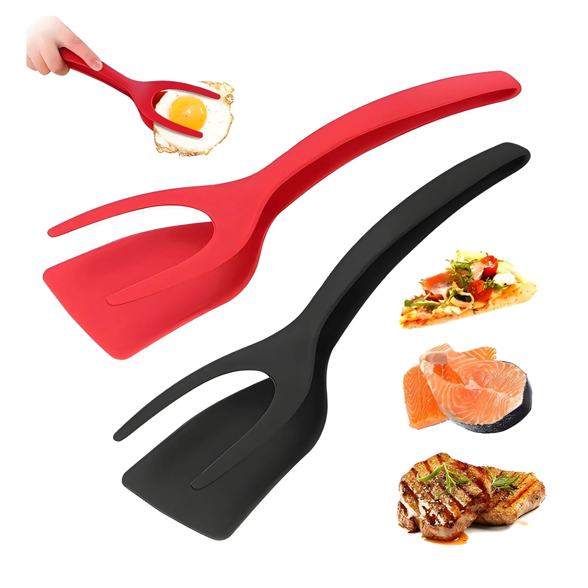 Silicone 2-In-1 Kitchen Spatula (Multicolor)