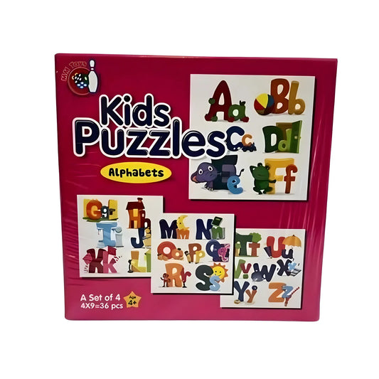 4_Pcs Set Alphapet Puzzle | Cardboard | Educational Toys | 4+ Years