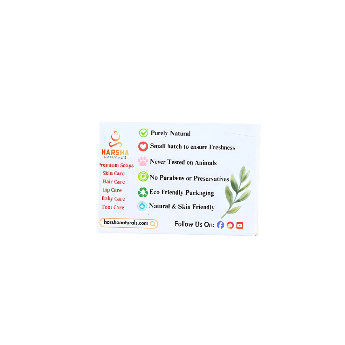 Pack Of_2 Harsha Naturals - Orange Soap (100GM)