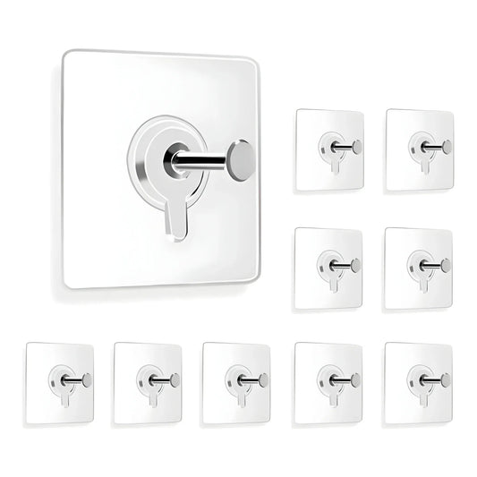 Pack of 10 Plastic Wall Hook (Multicolor)