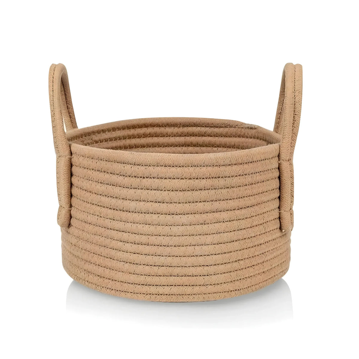 Cotton Pack Of_1 Basket 7x5 Inch Storage Basket For Clothes (Beige)
