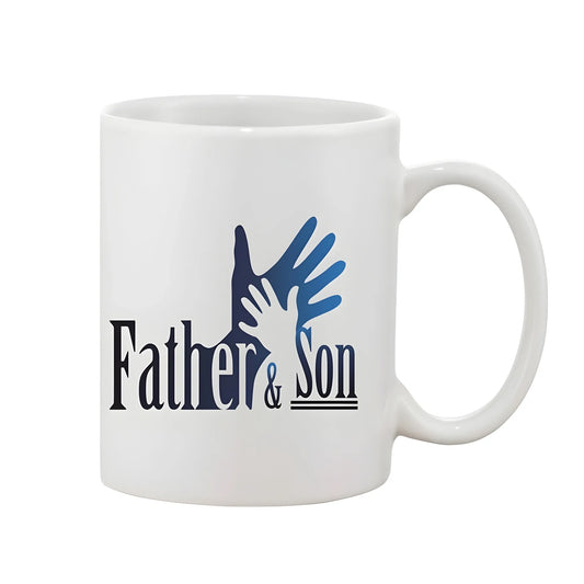 Printed Ceramic Coffee Mug - 1 Pieces, White, 11oz