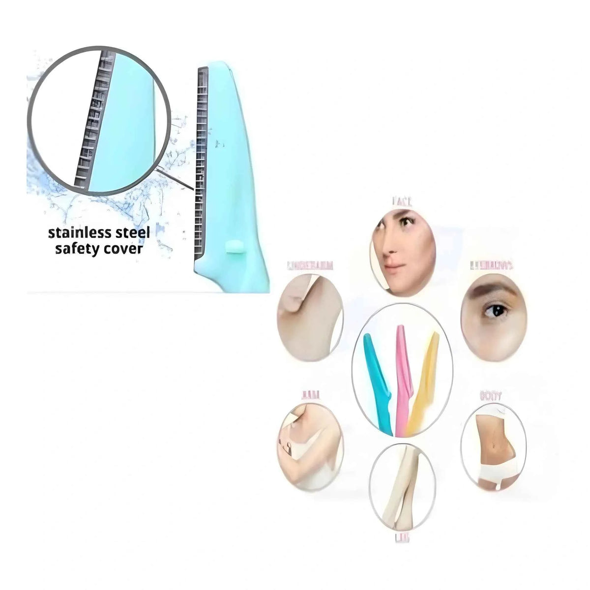 Novara Pack of _Facial Razor Set Eyebrow and Face Shaving Trimmer